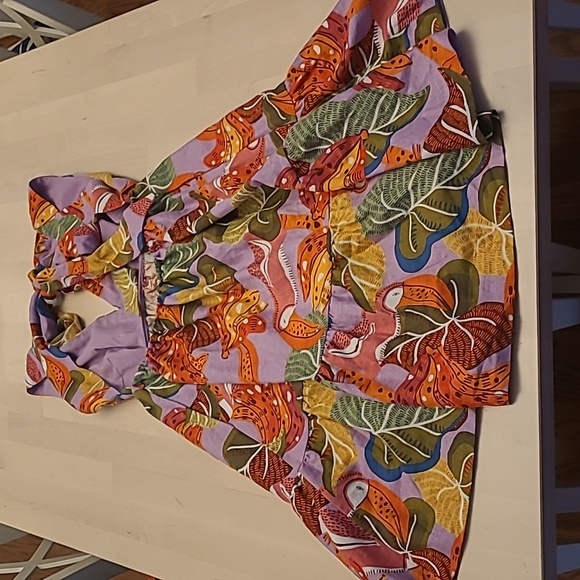 NWT House of Harlow 1960 Tropical Tucan Print Linen Blend Dress with Poc… - Picture 13 of 17